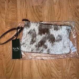 MYRA WHITE & BROWN HAIRON SMALL BAG